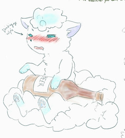 alcohol ambiguous_gender beverage blush drunk feral open_mouth sitting solo substance_intoxication text unknown_artist nintendo pokemon alolan_form alolan_vulpix generation_7_pokemon pokemon_(species) regional_form_(pokemon) english_text