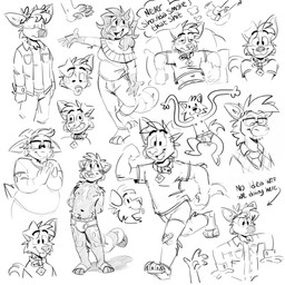 anthro antlers black_text bottomwear briefs briefs_only clothed clothing collar collared_shirt directional_arrow dress_shirt drugs eyebrows eyes_closed eyewear female footwear glasses group half-closed_eyes hands_behind_head hands_together horn looking_away male markings narrowed_eyes navel nipples open_clothing open_mouth open_shirt open_smile open_topwear pants profanity shirt shirt_pocket sitting smile socks stoned striped_markings stripes substance_intoxication teeth_showing text thick_eyebrows thought_bubble toeless_footwear toeless_socks tongue tongue_out tongue_showing topless topwear underwear underwear_only waistband_stripe tinydeerguy darwin_(tinydeerguy) gary_(tinydeerguy) matt_riskely riley_(tinydeerguy) unnamed_donkey_(tinydeerguy) ailurid bovid canid canine canis caprine deer domestic_dog goat mammal procyonid raccoon red_panda 1:1 hi_res sketch