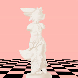 anthro clothed clothing male sculpture simple_background solo statue tail vaporwave white_body kaelba mythology nintendo pokemon eeveelution generation_2_pokemon mammal pokemon_(species) umbreon 1:1 absurd_res digital_media_(artwork) hi_res