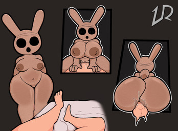 anthro anthro_penetrated backsack balls big_breasts big_butt bodily_fluids breasts butt cowgirl_position creepy_face duo female female_anthro female_focus female_on_human female_penetrated first_person_view from_front_position front_view genitals huge_butt human_on_anthro human_penetrating human_penetrating_anthro interspecies looking_at_viewer lying male male/female male_human male_on_anthro male_penetrating male_penetrating_female motion_lines nipples nude on_back on_bottom on_top open_mouth penetration penile penile_penetration penis scary sex simple_background solo_focus tail thick_thighs vaginal vaginal_penetration vulva wide_hips lewdewott animal_crossing nintendo coco_(animal_crossing) gyroid human lagomorph leporid mammal rabbit digital_drawing_(artwork) digital_media_(artwork) hi_res