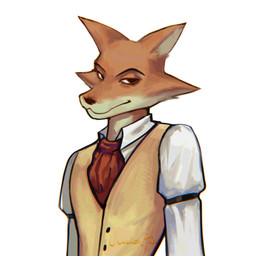 accessory anthro brown_eyes clothed clothing fur male multicolored_body multicolored_fur necktie orange_body orange_fur red_necktie shirt simple_background solo topwear two_tone_body two_tone_fur vest white_background white_body white_clothing white_fur white_shirt white_topwear yellow_clothing yellow_topwear yellow_vest juniepix don't_eat_the_neighbours fox_(don't_eat_the_neighbours) canid canine fox mammal 1:1 2026 digital_media_(artwork) hi_res