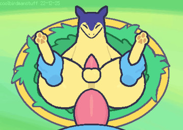 3_toes anal anal_penetration backsack balls big_balls big_butt big_dom_small_sub big_penis blep bodily_fluids butt claws cowgirl_position cum cum_inside darkened_balls darkened_genitalia dominant duo ejaculation erection eyes_closed feet feral first_person_view from_front_position fur genital_fluids genitals glistening glistening_balls glistening_butt glistening_genitalia glistening_penis glistening_thighs grass huge_penis humanoid_genitalia humanoid_penis internal larger_male leg_grab looking_pleasured male male/male male_penetrating mating_press multiple_positions non-mammal_balls nude on_bottom on_top pawpads penetration penile penile_penetration penis perineum plant rear_view sex sharp_teeth simple_background size_difference smaller_male tail teeth text thick_thighs throbbing throbbing_penis toe_claws toes tongue tongue_out coolbirdmanstuff nintendo pokemon crocodilian feraligatr generation_2_pokemon mammal pokemon_(species) reptile scalie typhlosion 2d_animation animated artist_name colored dated digital_drawing_(artwork) digital_media_(artwork) long_playtime multiple_scenes no_sound webm