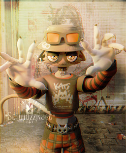 alley anthro backalley belt belt_buckle bucket_hat buckle choker clothing eyewear female flannel_pants gesture glasses glasses_on_hat hand_gesture hands_out hat headgear headwear jewelry long_sleeve_shirt looking_at_viewer necklace nu_metal shirt solo t-shirt topwear schnozzracclewd bluerender3d_(modeler) epic_games fortnite meow_skulls calico_cat domestic_cat felid feline felis mammal 3d_(artwork) blender_(artwork) blender_cycles_(artwork) digital_media_(artwork) hi_res