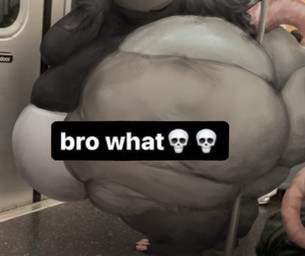 anthro belly big_belly big_breasts big_butt breasts butt clothed clothing female huge_belly huge_butt hyper hyper_butt morbidly_obese morbidly_obese_female obese obese_female overweight overweight_female public solo thick_thighs train vehicle wide_hips thiccomode beatrix_(thiccomode) american_opossum mammal marsupial hi_res