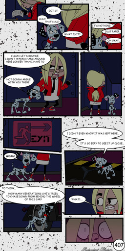black_spots clothing duo feral fur jacket male red_clothing red_jacket red_topwear speech_bubble spots topwear white_body white_fur redundantmodule 101_dalmatian_street 101_dalmatians disney dylan_(101_dalmatians) hunter_de_vil canid canine canis dalmatian domestic_dog human mammal absurd_res comic hi_res