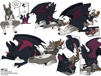 anthro anthro_on_feral anus bestiality blood blush bodily_fluids cum cum_in_vagina cum_inside dialogue duo facesitting female feral french_kissing genital_fluids genitals handjob heart_symbol kissing magic male male/female oral penile saliva sex sharp_teeth sitting_on_another teeth text tongue tongue_out vulva conditional_dnp lustylamb bat deer leaf-nosed_bat mammal microbat vampire vampire_bat yangochiropteran 4:3 english_text sketch
