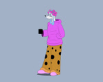 anthro bow_ribbon clothing coffee_mug dress female footwear hair_curlers high_heels hoodie internet_challenge makeup mascara music pajamas polka_dots shoes slippers smile solo tight_clothing tight_dress topwear twerking mastermindsconnect sound_warning disney oliver_and_company georgette_(disney) canid canine canis domestic_dog mammal poodle 5:4 animated meme short_playtime sound webm