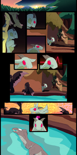 dialogue fantasy female feral male text thepatchedragon dragonscape mythology maria_(thepatchedragon) sarah_(thepatchedragon) dinosaur dragon drekir mythological_creature mythological_scalie prehistoric_species reptile saurischian scalie theropod absurd_res comic hi_res