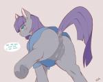 2014 anus butt clothing cold-blooded-twilight dialog edit english_text equine female feral friendship_is_magic fur green_eyes grey_fur hair half-closed_eyes horse mammal maud_pie_(mlp) my_little_pony plain_background pony presenting presenting_hindquarters presenting_pussy purple_hair pussy raised_leg solo text
Rating: Explicit
Score: 16
User: abeliatovtin
Date: April 20, 2014