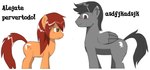 angry black_hair blush brown_hair cutie_mark duo female feral grey_body hair looking_down looking_up_at_partner male male/female nervous notched_ear orange_body quadruped scar simple_background text white_background wings mizu_wolf hasbro my_little_pony mythology arturo_wolff fan_character earth_pony equid equine horse mammal mythological_creature mythological_equine pegasus pony spanish_text