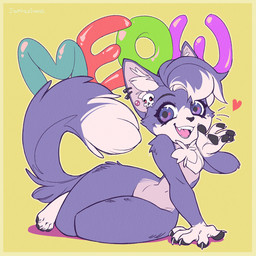 4_toes anthro biped claws countershade_torso countershading ear_piercing feet female finger_claws fingers fur hair looking_at_viewer navel nude nude_anthro nude_female paws piercing purple_body purple_eyes purple_fur smile solo tail teeth toe_claws toes tongue iskra domestic_cat felid feline felis mammal 1:1 2025 digital_drawing_(artwork) digital_media_(artwork) hi_res