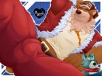 anthro bulge clothed clothing detailed_bulge fully_clothed hair male pose sexy_santa slightly_chubby slightly_chubby_anthro slightly_chubby_male solo youtuber ayasakiace adastra adastra_(series) echo_project amicus_(adastra) cookboss88 bear mammal 4:3 absurd_res hi_res pinup