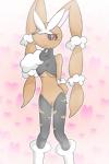 anthro biped black_sclera boots breasts brown_body brown_fur clothing female footwear fur genitals knee_boots knee_highs legwear looking_at_viewer pussy red_eyes shoes socks solo standing stockings thigh_highs thigh_socks torn_clothing torn_legwear 24651 nintendo pokemon generation_6_pokemon lagomorph mammal mega_evolution mega_lopunny pokemon_(species) 2:3 digital_media_(artwork) hi_res