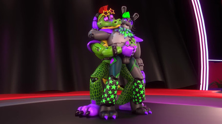 2_toes 3_toes anthro balls bodily_fluids claws cum cum_inside cum_while_penetrated cumshot duo ejaculation erection eyewear feet genital_fluids genitals glans green_balls grey_balls grey_glans grey_penis handjob handjob_while_penetrated humanoid_genitalia humanoid_penis machine male male/male penetration penile penis public public_sex reach_around sex sunglasses toe_claws toes felhesznelenev five_nights_at_freddy's five_nights_at_freddy's:_security_breach scottgames steel_wool_studios emerald_(emegator) montgomery_gator alligator alligatorid animatronic camelid crocodilian llama mammal reptile robot scalie animated hi_res huge_filesize long_playtime sound video