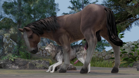 animal_genitalia animal_penis doggystyle duo equine_genitalia equine_penis feral forest from_behind_position genitals knot male male/male male_penetrated male_penetrating male_penetrating_male penetration penis plant sex tree horsedark3d canid canine canis equid equine horse human mammal wolf 3d_(artwork) 3d_animation absurd_res animated blender_(artwork) blender_cycles_(artwork) digital_media_(artwork) hi_res short_playtime video