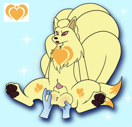 animal_genitalia animal_penis ball_fondling ball_tuft balls balls_blush big_balls blush body_blush canine_genitalia canine_penis dipstick_tail disembodied_hand feet feral fondling fox_tail fur genitals hair heart_(marking) looking_down looking_pleasured male mane markings moan multi_tail multicolored_tail neck_tuft nude open_mouth orange_body orange_fur pawpads paws penile penis penis_in_sheath penis_tip pink_eyes pink_sclera red_eyes sheath simple_background sitting solo solo_focus spread_legs spreading tail tail_markings tan_body tan_fur tuft goldnamaterasu mythology nintendo pokemon fan_character canid canine fox fox_spirit generation_1_pokemon mammal mythological_creature ninetales pokemon_(species) digital_media_(artwork) hi_res