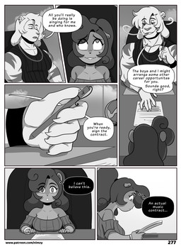 anthro big_breasts bodily_fluids breasts clothed clothing dialogue duo eyes_closed female front_view hair male pupils sitting smile speech_bubble sweat text three-quarter_view topwear nimzy noms_(nimzy) tobi_(nimzy) cricetid felid hamster hybrid liger mammal pantherine rodent comic english_text hi_res url