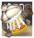 anthro belly blush kemono male moobs nipples obese obese_male overweight overweight_male solo sumo udontarai lifewonders tokyo_afterschool_summoners sitri_(tas) domestic_cat felid feline felis mammal 2022 absurd_res hi_res