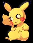 black_nose blep brown_eyes cheek_spots closed_smile eyebrows eyelashes female mouth_closed pupils red_cheeks sitting smile solo tail tongue tongue_out white_pupils yellow_body yellow_tail flavia-elric nintendo pokemon flavia_(flavia-elric) generation_1_pokemon pikachu pokemon_(species) 2018 absurd_res alpha_channel digital_media_(artwork) hi_res