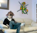 angry anthro clothed clothing duct_tape duo exhausted feathered_wings feathers furniture male nude open_mouth sitting sofa tape taped_to_wall time-out winged_arms wings unknown_artist intersepter tiskanomicon avali avian eulipotyphlan hedgehog mammal hi_res meme