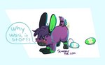 anal dialogue easter_egg egg egg_in_ass egg_insertion feral holidays male oviposition solo speech_bubble scuzzyfox easter sparkywoofz lagomorph leporid mammal rabbit hi_res