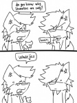 anthro humor joke male text the_truth arrwulf canid canine canis mammal wolf 3:4 comic monochrome