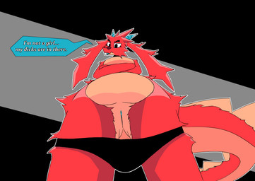 animal_genitalia anthro black_clothing black_underwear blue_horn butt clothed clothing clothing_around_legs crossed_arms dialogue eyelashes fur genital_slit genitals hair horn long_ears looking_at_viewer looking_down looking_down_at_viewer low-angle_view male misgendering partially_clothed short_hair simple_background solo speech_bubble spiked_tail spikes spikes_(anatomy) standing tail text topless underwear underwear_around_legs underwear_down nevvery atlyss kobold kubold_(atlyss) scalie 2025 absurd_res colored_line_art english_text hi_res line_art shaded shaded_line_art