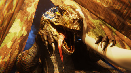 blue_markings bodily_fluids claws duo female feral first_person_view grey_body grey_skin human_pov humanoid_hands immobile light male male/female markings morbidly_obese obese open_mouth overweight pov_hands saliva saliva_on_tongue saliva_string sharp_teeth teeth tent anonymous_artist jurassic_park jurassic_world universal_studios blue_(jurassic_world) dinosaur dromaeosaurid human mammal prehistoric_species reptile saurischian scalie theropod velociraptor 16:9 3d_(artwork) digital_media_(artwork) hi_res lighting widescreen