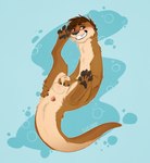 animal_genitalia anus balls blush embarrassed feral fully_sheathed genitals grin holding_own_sheath holding_sheath male presenting presenting_anus semi-anthro sheath smile solo spread_anus spreading conditional_dnp tailgrip c.j._(cjtheotter) mammal mustelid otter hi_res