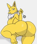 4_toes 5_fingers absurd_res anthro big_breasts big_butt breasts butt digital_media_(artwork) feet female fingers fur generation_1_pokemon genitals glistening glistening_body glistening_butt hi_res hypno_(pokemon) innie_pussy looking_at_viewer looking_back looking_back_at_viewer mammal nintendo nude pendulum plantigrade pokemon pokemon_(species) presenting presenting_hindquarters prick_ears pussy simple_background solo sssonic2 thick_thighs third-party_edit toes white_background wide_hipped_female wide_hips yellow_body