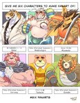 anthro eyebrows group male melee_weapon muscular muscular_anthro muscular_male nipples overweight overweight_anthro overweight_male pecs sword text thick_eyebrows weapon niku_18 animal_crossing lifewonders mythology nintendo six_fanarts_challenge tokyo_afterschool_summoners chernobog_(tas) gyobu_(tas) hombre_tigre_(tas) nohar_rajasthan teddy_(animal_crossing) bear canid canine demon dragon felid mammal mythological_creature mythological_scalie pantherine raccoon_dog scalie tanuki tiger english_text meme