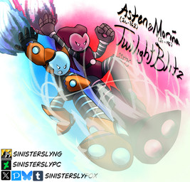 action_pose action_scene attack attacking_viewer blue_eyes blue_fire colored_fire combo_move duo energy_beam female fire jester kick machine male orange_body pink_body pink_eyes pink_fire pose robotic_arm simple_background simple_coloring text sinisterslyfox divekick megaman_(classic) my_life_as_a_teenage_robot nickelodeon nights_into_dreams robotboy sega robotboy_(character) android humanoid robot robot_humanoid english_description english_text hi_res shaded simple_shading soft_shading