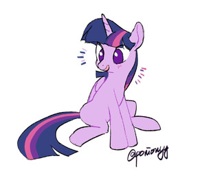 blush female feral happy horn looking_offscreen simple_background smile solo surprised wings ponionyy friendship_is_magic hasbro my_little_pony mythology twilight_sparkle_(mlp) equid equine mammal mythological_creature mythological_equine winged_unicorn