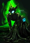 all_fours anthro bound cavern clothing encasement goo_pit horn latex latex_clothing latex_skinsuit liquid_latex male markings pit rubber_clothing skinsuit solo stuck stuck_in_goo tight_clothing wings stirren friendship_is_magic hasbro my_little_pony arthropod changeling living_latex