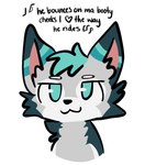 anthro blue_body blue_eyes blue_fur fur male smile solo text elementith boy_kisser_(meme) dixon_dallas mythology freki_(kuro_boi) canid canine canis mammal mythological_canine mythological_creature werecanid werecanine werecreature werewolf wolf meme