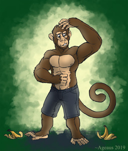 banana food fruit implied_transformation male plant post solo usaf2222 ape haplorhine human hybrid mammal monkey pan_(genus) primate