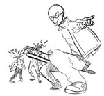 anthro bald clothed clothing crouching decapitation eyewear female gesture gore group hand_gesture hoodie laser_sword melee_weapon pointing pointing_at_viewer simple_background sunglasses sword topwear trio weapon white_background unknown_artist cavemanon_studios goodbye_volcano_high no_more_heroes snoot_game anon_(snoot_game) naomi_(gvh) trish_(gvh) ceratopsian dinosaur hadrosaurid human mammal ornithischian ornithopod parasaurolophus prehistoric_species reptile scalie triceratops monochrome sketch