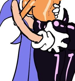 anthro anthro_on_anthro big_breasts big_butt blue_body bodysuit breasts butt clothing duo faceless_character female gloves hand_on_butt handwear hug male male/female orange_body skinsuit tail tan_body tan_skin tight_clothing smokeyliq sega sonic_the_hedgehog_(series) rouge_the_bat sonic_the_hedgehog bat eulipotyphlan hedgehog mammal animated no_sound short_playtime video