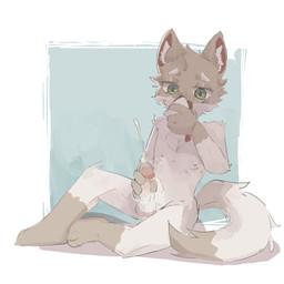 3_toes 5_fingers anthro arm_tuft balls bodily_fluids clothing cum cumshot dipstick_tail ejaculation elbow_tuft facial_tuft feet fingers fur genital_fluids genitals gloves_(marking) green_eyes holding_clothing holding_object holding_underwear humanoid_genitalia humanoid_penis inner_ear_fluff kemono leg_markings leg_tuft male markings masturbation multicolored_body multicolored_fur navel nipples nude_anthro nude_male orgasm penile penile_masturbation penis shoulder_tuft simple_background sitting sniffing sniffing_clothes socks_(marking) solo tail tail_markings tail_tuft tan_body tan_fur toes tuft two_tone_body two_tone_fur underwear underwear_sniffing white_background white_balls white_body white_eyes white_fur white_inner_ear_fluff white_penis young young_anthro young_male regcron canid canine canis mammal wolf 1:1 2025 hi_res
