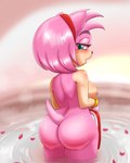 anthro biped blush breasts butt eyelashes female hair looking_back nipples nude open_mouth pink_body pupils solo thick_thighs three-quarter_view docsye sega sonic_the_hedgehog_(series) amy_rose eulipotyphlan hedgehog mammal 2025 4:5 absurd_res hi_res