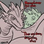 :3 breaking_the_fourth_wall dialogue duo feral glare grey_background horn male pupils scales sharp_teeth simple_background slit_pupils spikes teeth text blitzdrachin conditional_dnp european_mythology game_of_thrones mythology drogon rhaegal dragon mythological_creature mythological_scalie scalie western_dragon wyvern 1:1 absurd_res english_text hi_res reaction_image restricted_palette