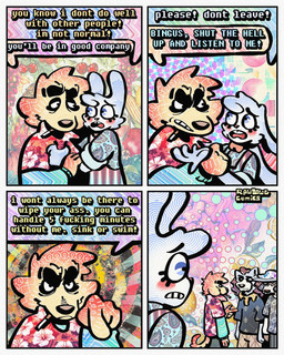 4_panel_comic aloha_shirt annoyed anthro blue_body blue_fur bow_tie brown_body brown_fur cheek_spots cheek_tuft cigarette cigarette_in_mouth clothing collared_shirt dialogue ears_down facial_hair facial_tuft flat_cap fur group half-closed_eyes hat headgear headwear male mustache narrowed_eyes nervous object_in_mouth overalls pattern_clothing pattern_shirt pattern_topwear pivoted_ears polo_shirt profanity shirt smoking_tobacco speech_bubble t-shirt tan_body tan_fur teeth text tooth_gap topwear tuft white_body white_fur wide_eyed yellow_body yellow_fur rawdawgcomics bingus_(rawdawgcomics) stahli_(rawdawgcomics) bird_dog canid canine canis domestic_dog golden_retriever hunting_dog lagomorph leporid mammal rabbit retriever 4:5 comic english_text hi_res