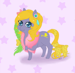accessory bent_leg blonde_mane blue_eyes bow_ribbon braided_mane cloven_hooves cutie_mark ear_piercing eyelashes female feral fluffy_scarf fur furgonomics green_mane hair_accessory hair_bow hair_ribbon hooves light long_mane long_tail looking_at_viewer mane multicolored_mane pattern_background piercing pink_bow pink_scarf pre-g4 purple_background purple_body purple_fur quadruped raised_foot ribbons scarf simple_background smile smiling_at_viewer solo star_(shape) tail tail_accessory tail_ribbon two_tone_mane unguligrade yellow_hair_bow yellow_ribbon reachfarhigh hasbro mlp_g1 my_little_pony tap_dancer_(mlp) earth_pony equid equine horse mammal pony 2013 colored digital_drawing_(artwork) digital_media_(artwork) english_description lighting signature watermark