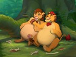 anthro belly big_belly bone duo hand_on_belly hard_vore licking licking_lips licking_own_lips male male/male overweight overweight_anthro overweight_male satisfied satisfied_look tail tongue vore young priestofjashin disney the_lion_guard the_lion_king kion_(the_lion_guard) kopa_(the_lion_king) felid lion mammal pantherine hi_res