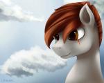 brown_eyes brown_hair equid fan_character feral hair hasbro hi_res l1nkoln male mammal my_little_pony scar smile solo