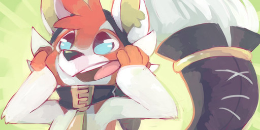 ambiguous_gender anthro black_nose fur green_background happy notched_ear open_mouth open_smile orange_body orange_fur pink_tongue simple_background smile snout solo tail teeth tongue white_body white_fur yellow_inner_ear yassui ailurid mammal red_panda 2014 bust_portrait digital_media_(artwork) digital_painting_(artwork) painting_(artwork) portrait shaded