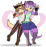 anthro barefoot duo feet female female/female gesture hand_gesture polka_dot_panties romantic romantic_couple sagging_pants tongue tongue_out v_sign kaokao bre_the_kangaroo_(sonic_oc) fan_character lexus_the_doberman_(sonic_oc)