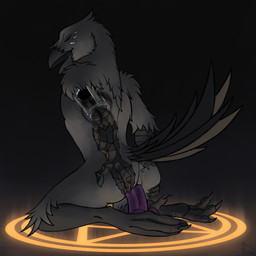 anal anal_masturbation anal_penetration animal_genitalia anthro avian_feet beak black_body black_feathers butt claws cloaca cloacal cloacal_penetration dildo dildo_in_ass dildo_insertion dildo_sitting eyes_closed feathers feet genitals kneeling magic male male_penetrated masturbation multi_eye nude object_in_ass occult_symbol open_mouth penetration pentagram sex_toy sex_toy_in_ass sex_toy_insertion simple_background solo summoning_circle symbol tail tail_feathers talons toes toying_self translucent reku_illustration avian bird corvid corvus_(genus) crow oscine passerine raven 1:1 digital_media_(artwork) hi_res