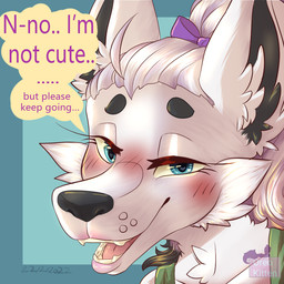anthro black_nose blue_eyes blush cheek_tuft clothing facial_tuft female green_clothing green_shirt green_tank_top green_topwear hair inner_ear_fluff lips long_hair neck_tuft pink_lips ponytail purple_bow shirt solo stuttering tank_top topwear tuft oreokitten707 sasha_alekseyeva canid canine canis domestic_dog humanoid husky mammal nordic_sled_dog siberian_husky spitz 1:1