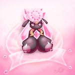 2018 areola artist_name big_breasts breasts crystal digital_media_(artwork) english_text eyebrows eyelashes female generation_6_pokemon hi_res huge_breasts humanoid latiar legendary_pokemon mega_diancie mega_evolution mouth_closed nintendo nipples number pokemon pokemon_(species) pokemorph pupils shiny_pokemon simple_background solo text white_pupils